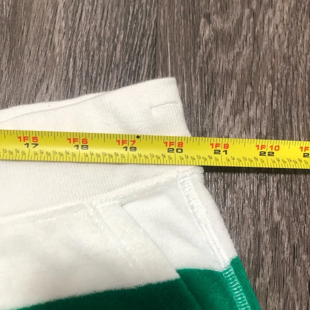 Polo Ralph Lauren Women’s Striped Terry Cloth Shorts Green White XXL - Picture 8 of 10